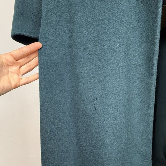 Vintage Worthington Longline Emerald Green Double Breasted Wool-Blend Trench - Picture 6 of 14